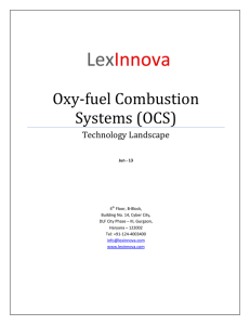 Oxy-fuel Combustion Systems (OCS)