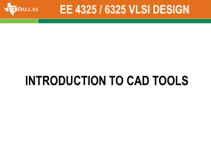 INTRODUCTION TO CAD TOOLS