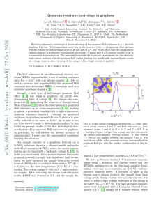 Quantum resistance metrology in graphene