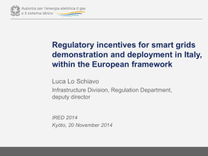 Regulatory Incentives for Smart Grids Demonstration and