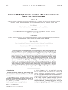 Correction of Radar QPE Errors for Nonuniform VPRs in Mesoscale