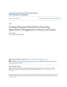 Gaining Maximum Benefit from Franchise Agreements, Management