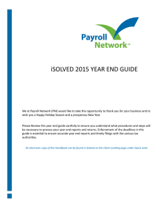 iSOLVED 2015 year end guide