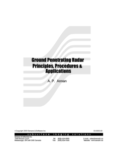 Ground Penetrating Radar Applications Principles, Procedures &amp