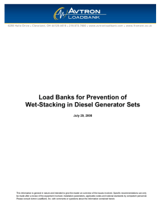 Load Banks for Prevention of Wet-Stacking in Diesel