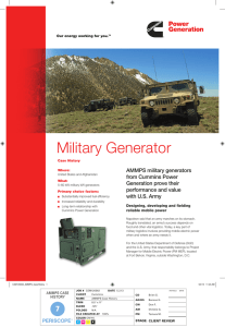 Military Generator - Cummins Power Generation