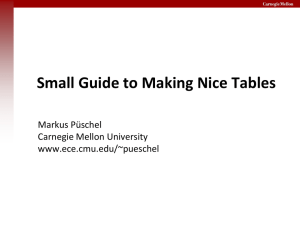 Small Guide to Making Nice Tables - guide