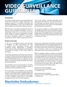 Video Surveillance Guidelines