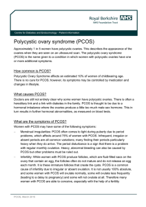 (PCOS) - Royal Berkshire...Polycystic ovary syndrome (PCOS)
