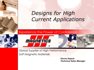 Designs for High Current Applications