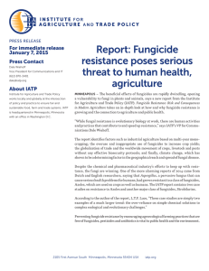 Report: Fungicide resistance poses serious threat to human health