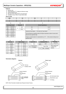 Multilayer Ceramic Capacitors – NPO(COG)
