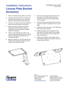 License Plate Bracket Mounting Instructions