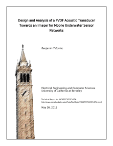 Design and Analysis of a PVDF Acoustic Transducer Towards an