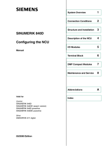Configuring the NCU