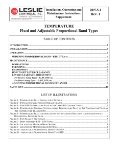 TEMPERATURE Fixed and Adjustable Proportional Band Types