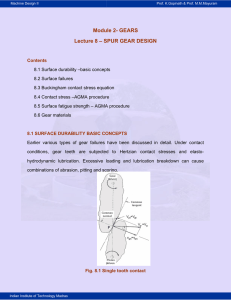 Lecture 8 - Spur gear design