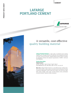 Portland Cements - Lafarge in North America