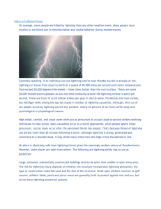 Safety in Lightning Storms