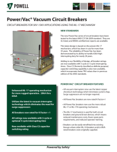 Power/Vac® Vacuum Circuit Breakers