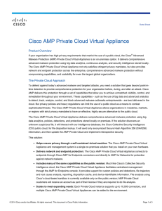 Cisco AMP Private Cloud Virtual Appliance Data Sheet