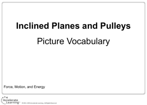 Inclined Planes and Pulleys Picture Vocabulary