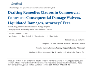 Drafting Remedies Clauses in Commercial Contracts