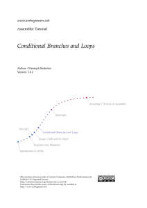 Conditional Branches and Loops