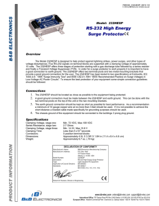 232HESP - Datasheet - RS-232 High Energy Surge Protector