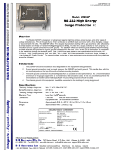 232HSP - Datasheet - RS-232 High Energy Surge Protector