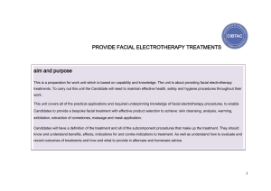 PROVIDE FACIAL ELECTROTHERAPY TREATMENTS