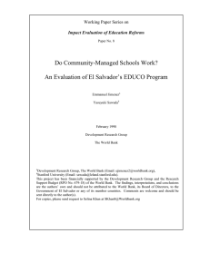 Do Community-Managed Schools Work? An Evaluation of El
