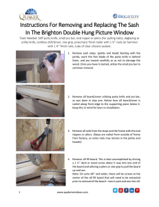 Removing and Replacing The Sash In The Brighton Double Hung