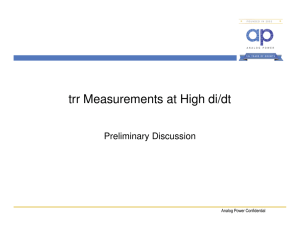 trr Measurements at High di/dt