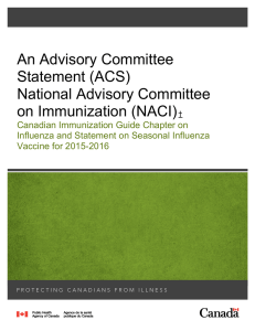 National Advisory Committee on Immunization (NACI)
