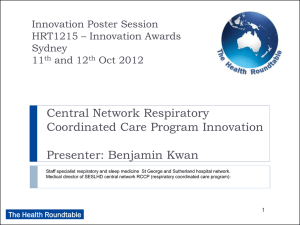 Central Network Respiratory Coordinated Care Program Innovation
