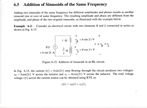 6.5 Addition of Sinusoids of the Same Frequency