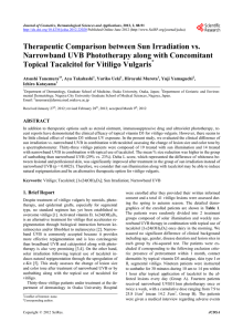 Therapeutic Comparison between Sun Irradiation vs. Narrowband