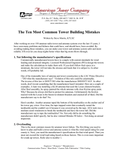 The Ten Most Common Tower Building Mistakes