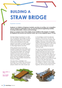 straw bridge - Australian Science Teachers Association