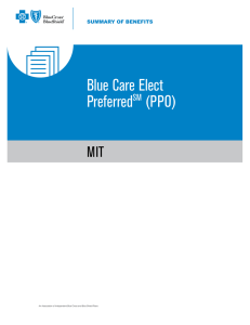 2016 Blue Care Elect PPO Summary of Benefits