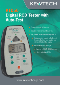 Kewtech KTD50 Digital RCD Tester
