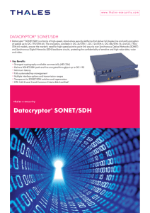 Datacryptor® SONET/SDH - Thales e
