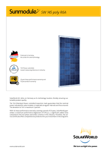 Sunmodule off-grid solar panel 145 watt poly data sheet