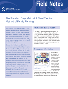 The Standard Days Method: A New Effective Method of
