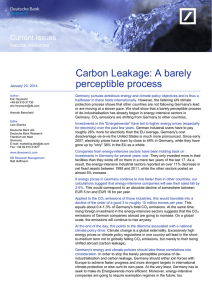 Carbon Leakage: A barely perceptible process