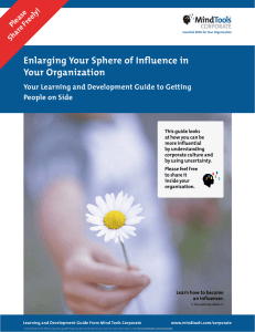 Enlarging Your Sphere of Influence in Your Organization
