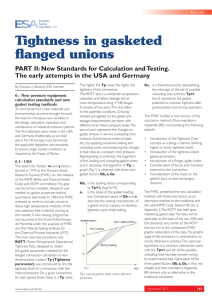 Tightness in gasketed flanged unions
