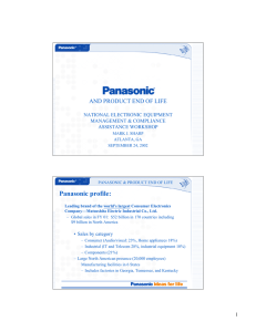 Panasonic profile - SWIX Proceedings
