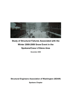 Study of Structural Failures Associated with the Winter 2008